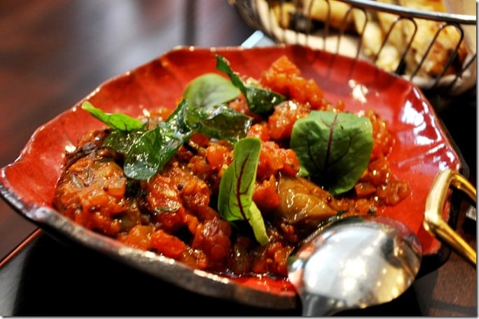Eggplant Khatte Meethe - Junoon NYC