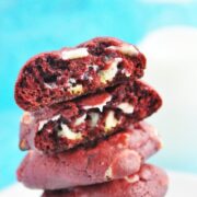 Red Velvet White Chocolate Chip Cookies