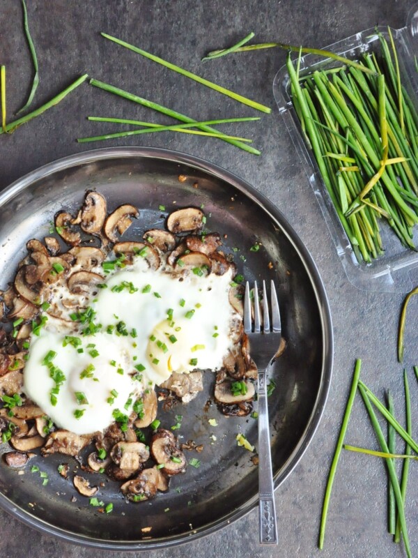 Sauteed Mushrooms with Eggs and Truffle Oil