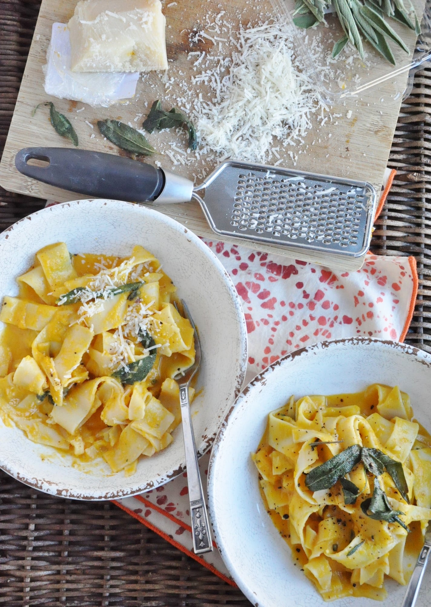 Butternut Squash Pappardelle with Sage and Parmesan (lightened up) Honey, Whats Cooking