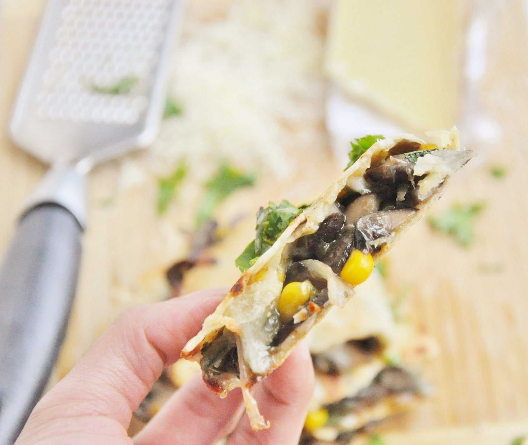 Mushroom Corn Truffle Quesadillas Honey, Whats Cooking