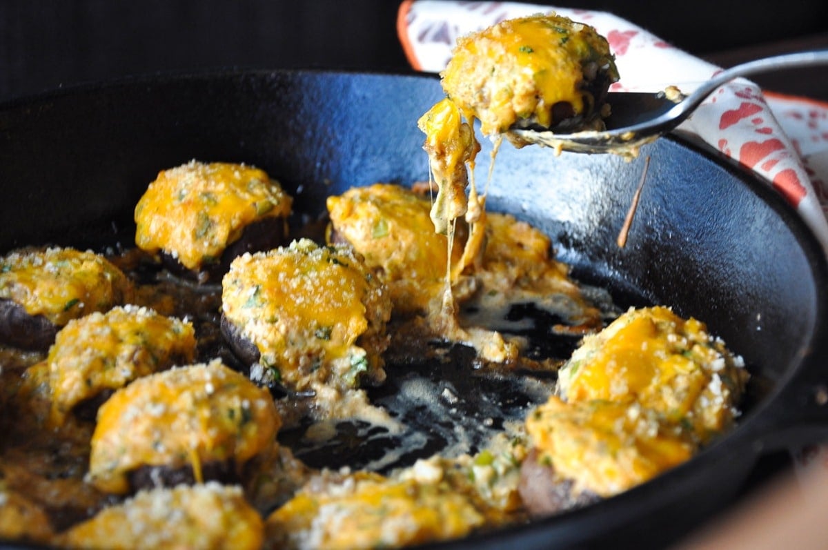 Mexican Stuffed Mushrooms (glutenfree option) Honey, Whats Cooking