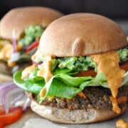 SWEET POTATO BLACK BEAN BURGER