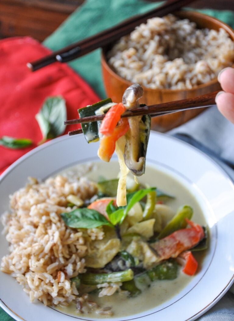 Vegetable Thai Green Curry (gluten-free, vegan option) - Honey, Whats