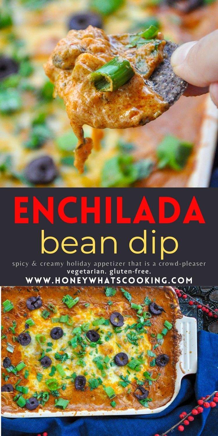 Enchilada Bean Dip (vegetarian, glutenfree) Honey, Whats Cooking