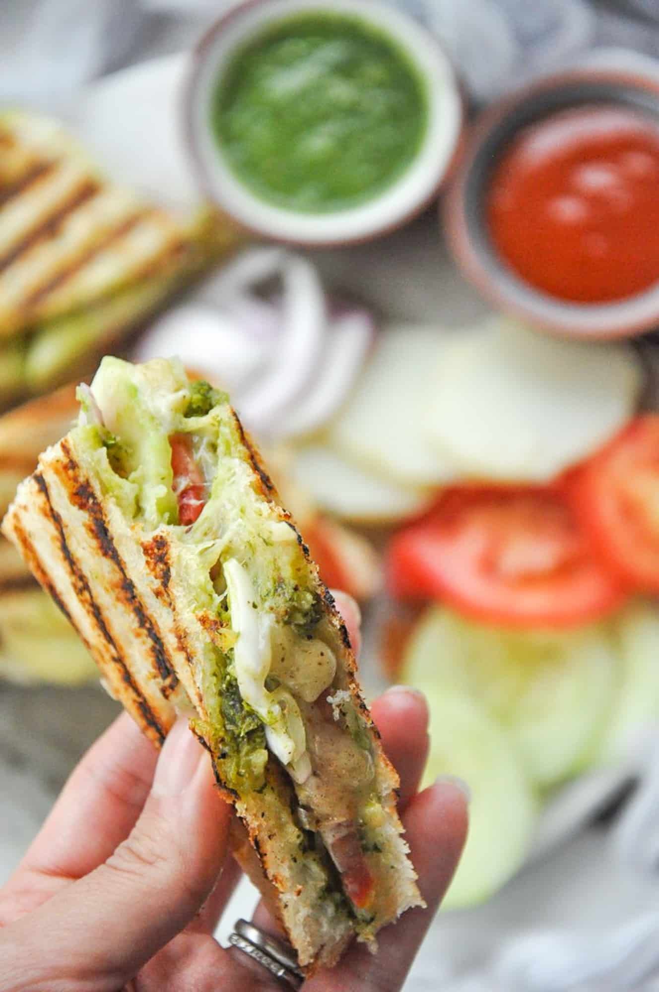 Bombay Grilled Sandwich (vegetarian) Honey, Whats Cooking