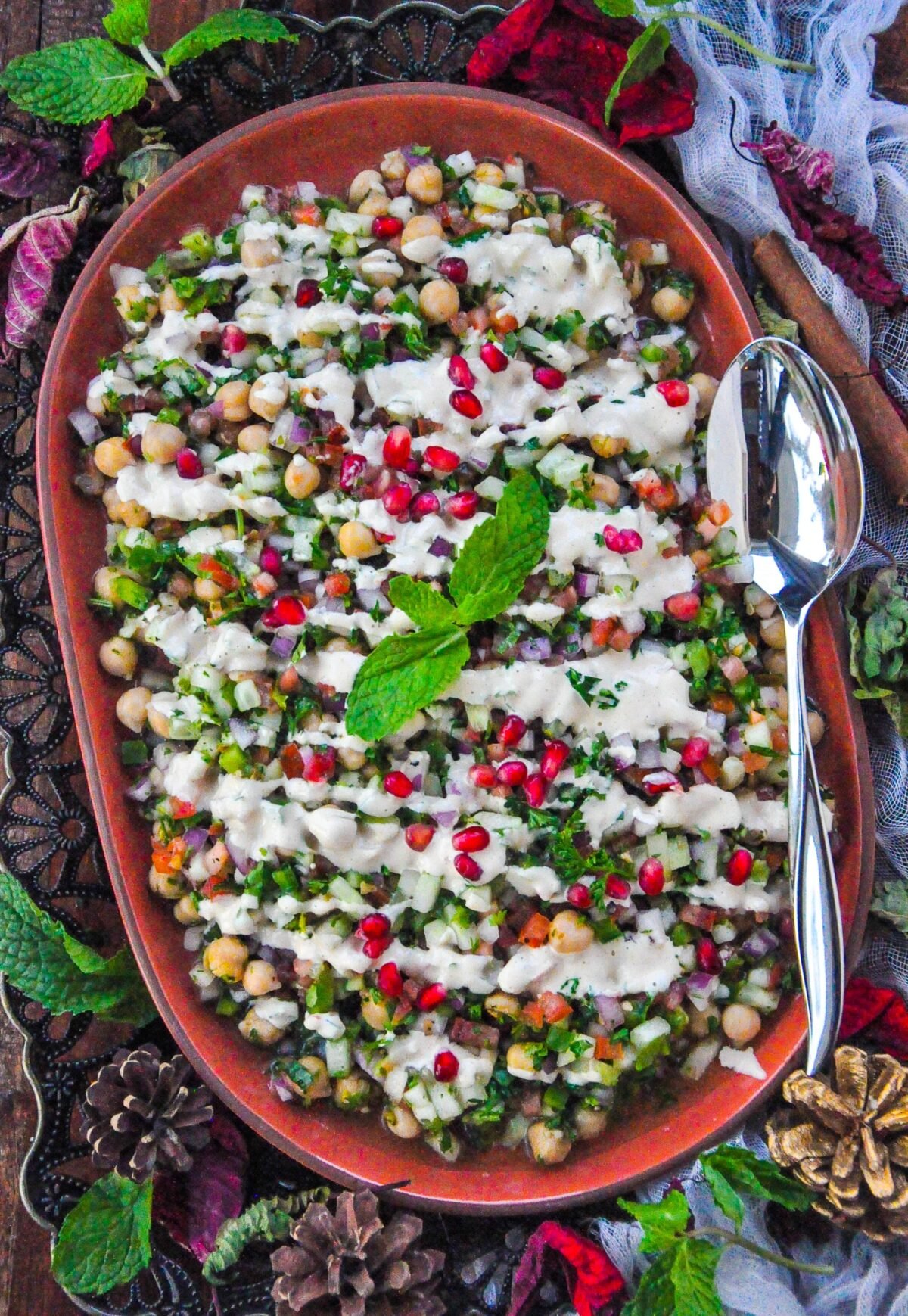 Chickpea Tahini Salad (healthy) Honey, Whats Cooking