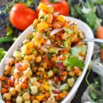 Mango Chickpea Indian Kachumber Salad featured