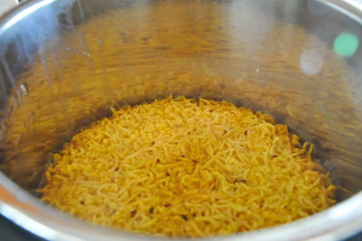 Khichdi is cooked after high pressure.