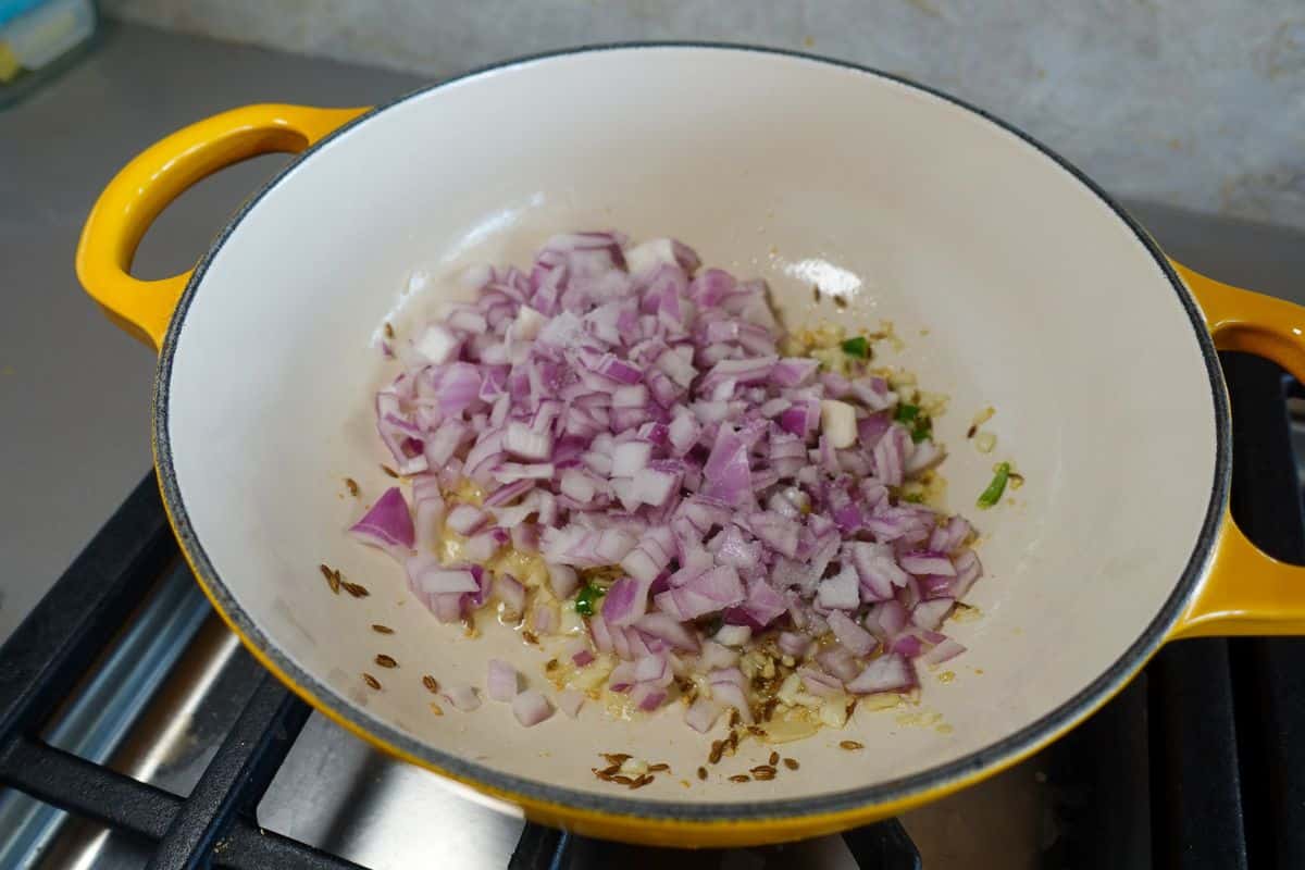 Add red onions.